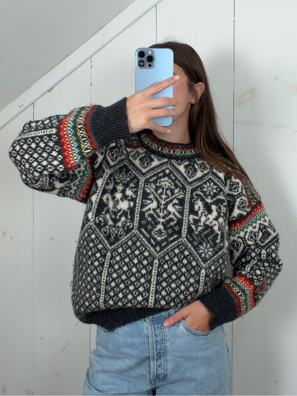 Vintage Dale Of Norway Lillehammer 1994 Olympics Nordic Wool Sweater Size Medium
